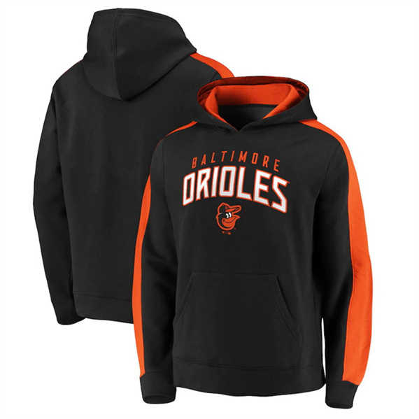 Men's Baltimore Orioles Navy Game Time Arch Pullover Hoodie